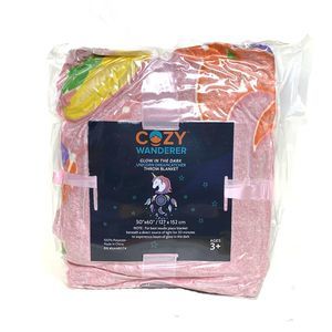 Unicorn Dream Catcher Cozy Wanderer Throw Blanket Glow In The Dark